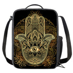 Gold Hamsa Hand Print Crossbody Lunch Bag