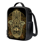 Gold Hamsa Hand Print Crossbody Lunch Bag