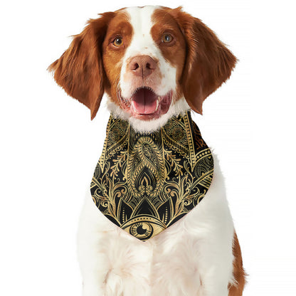 Gold Hamsa Hand Print Dog Bandana