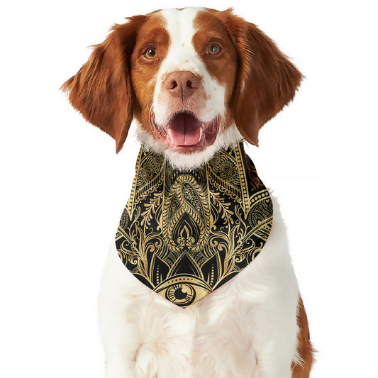 Gold Hamsa Hand Print Dog Bandana