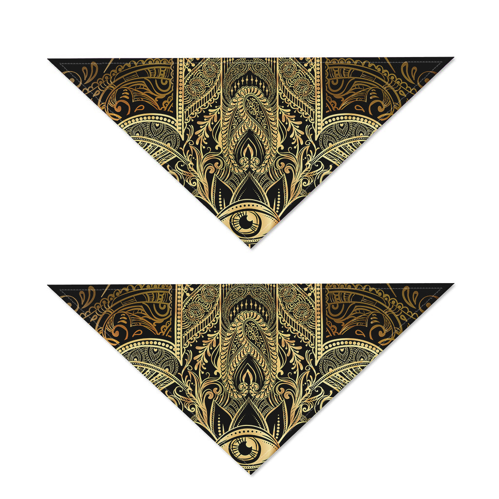 Gold Hamsa Hand Print Dog Bandana