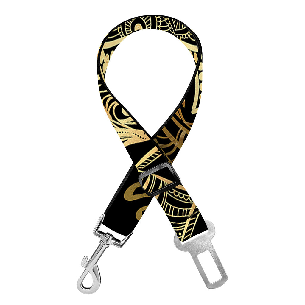 Gold Hamsa Hand Print Dog Seat Belt