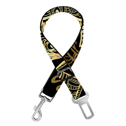 Gold Hamsa Hand Print Dog Seat Belt