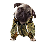 Gold Hamsa Hand Print Dog Zip Up Hoodie