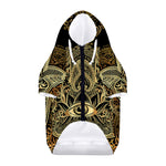 Gold Hamsa Hand Print Dog Zip Up Hoodie