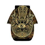 Gold Hamsa Hand Print Dog Zip Up Hoodie