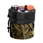 Gold Hamsa Hand Print Drawstring Makeup Bag
