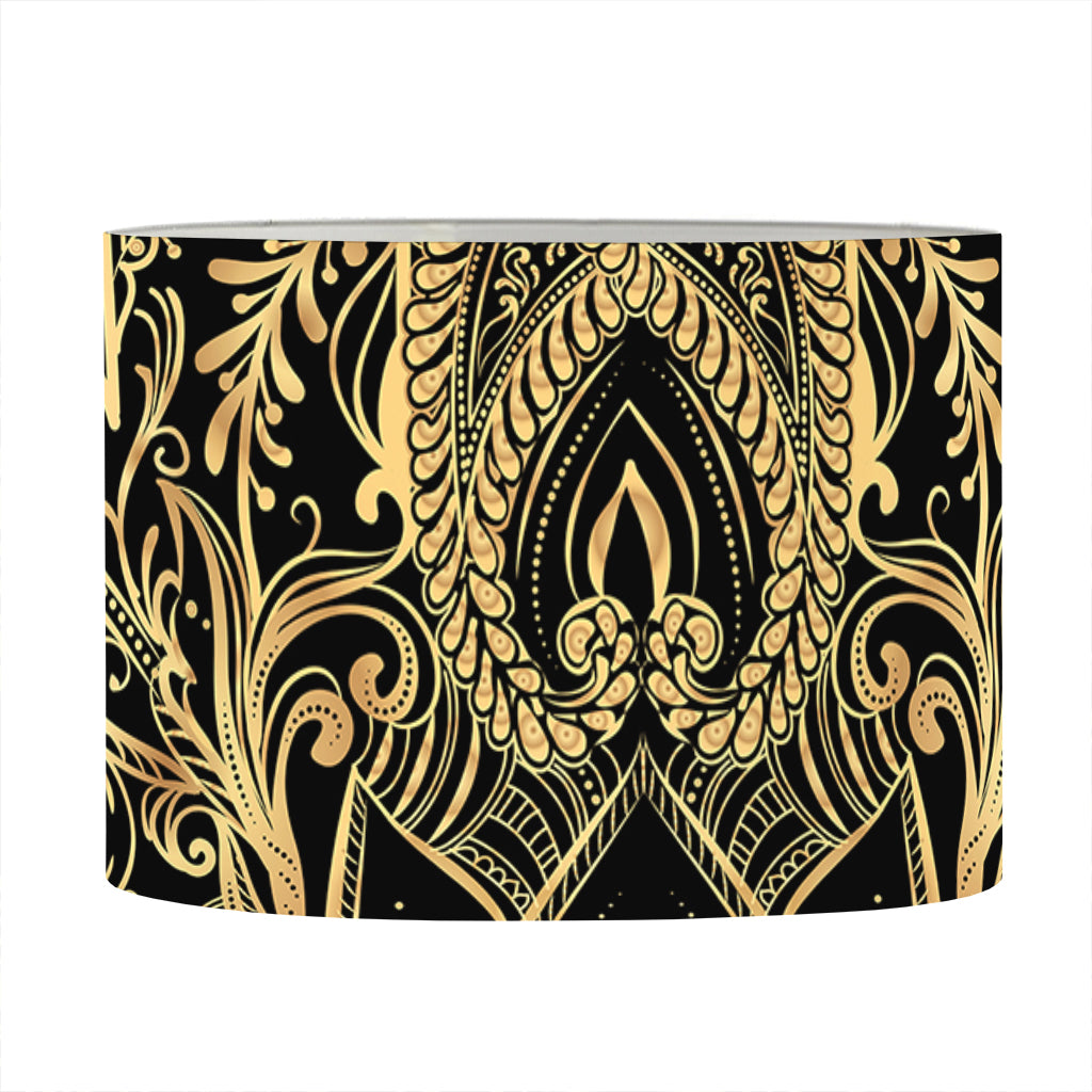 Gold Hamsa Hand Print Drum Lamp Shade