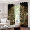 Gold Hamsa Hand Print Grommet Curtains