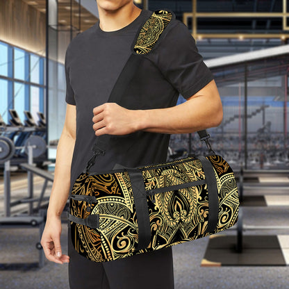 Gold Hamsa Hand Print Gym Bag