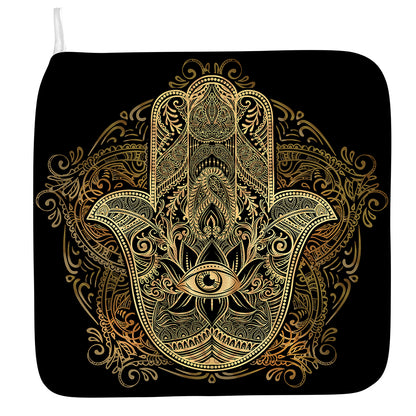 Gold Hamsa Hand Print Hand Towel