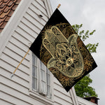 Gold Hamsa Hand Print House Flag