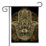 Gold Hamsa Hand Print House Flag
