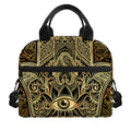 Gold Hamsa Hand Print Insulated Lunch Bag