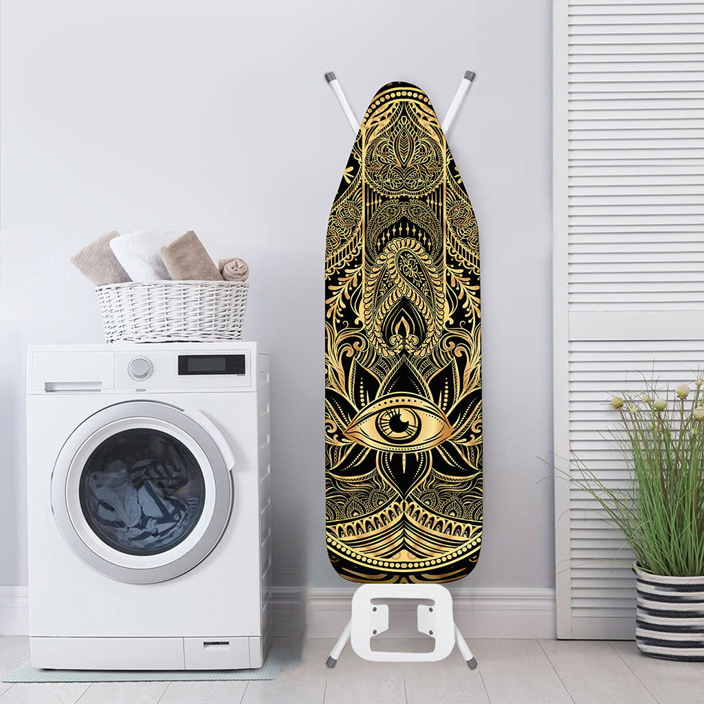 Gold Hamsa Hand Print Ironing Board Cover