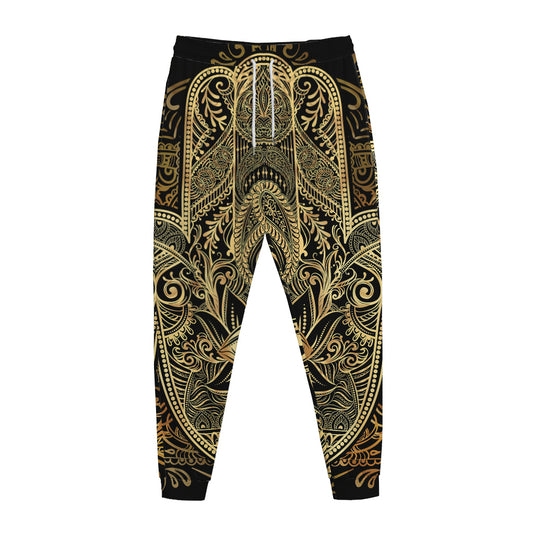 Gold Hamsa Hand Print Jogger Pants