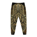 Gold Hamsa Hand Print Jogger Pants