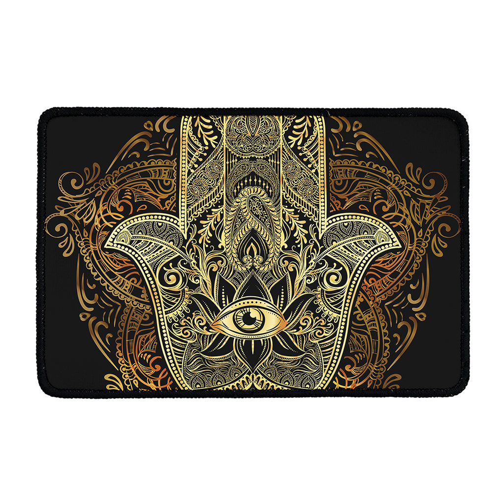 Gold Hamsa Hand Print Kitchen Mat