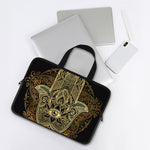 Gold Hamsa Hand Print Laptop Sleeve With Handle