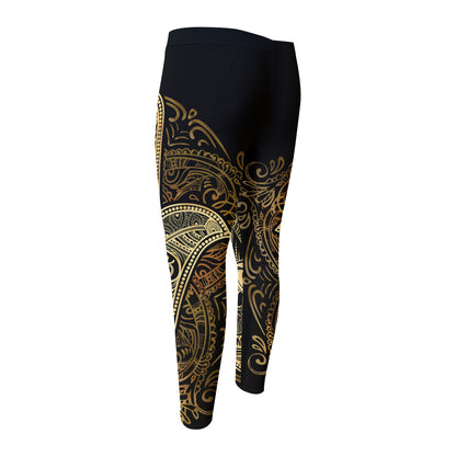 Gold Hamsa Hand Print Men's Compression Pants