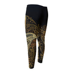 Gold Hamsa Hand Print Men's Compression Pants