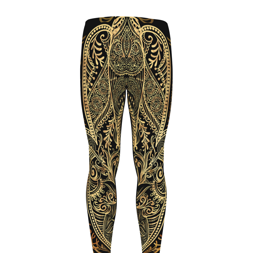 Gold Hamsa Hand Print Men's leggings