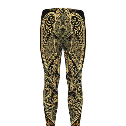 Gold Hamsa Hand Print Men's leggings