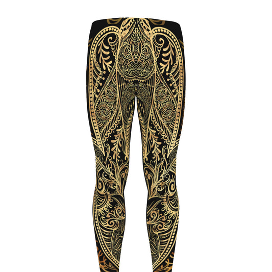 Gold Hamsa Hand Print Men's leggings