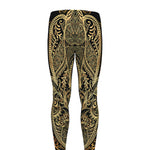 Gold Hamsa Hand Print Men's leggings