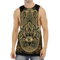 Gold Hamsa Hand Print Men's Muscle Tank Top