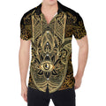 Gold Hamsa Hand Print Men's Shirt