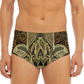 Gold Hamsa Hand Print Men's Triangle Swim Briefs