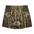Gold Hamsa Hand Print Mesh Shorts