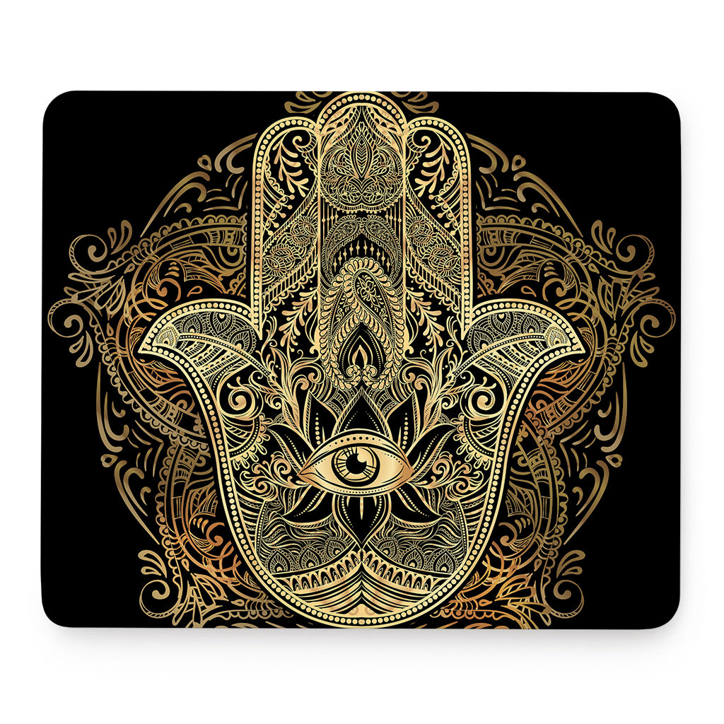 Gold Hamsa Hand Print Mouse Pad
