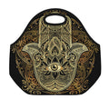 Gold Hamsa Hand Print Neoprene Lunch Bag