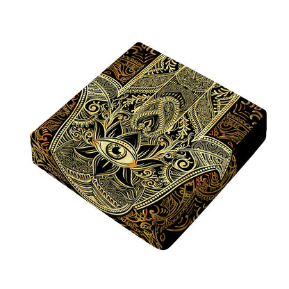 Gold Hamsa Hand Print Outdoor Seat Cushion Cover