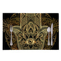 Gold Hamsa Hand Print Placemat