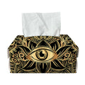 Gold Hamsa Hand Print Rectangle Tissue Box Cover