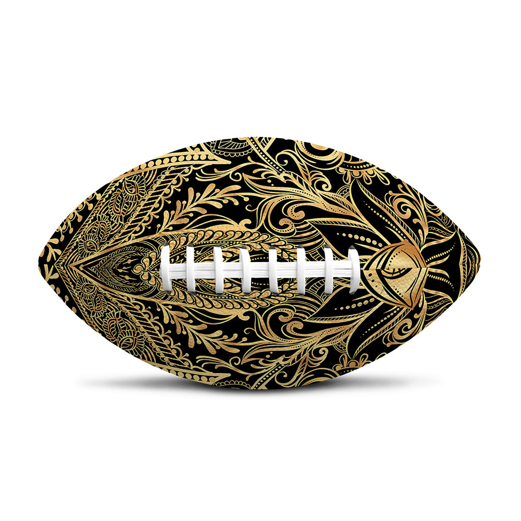 Gold Hamsa Hand Print Rugby Ball
