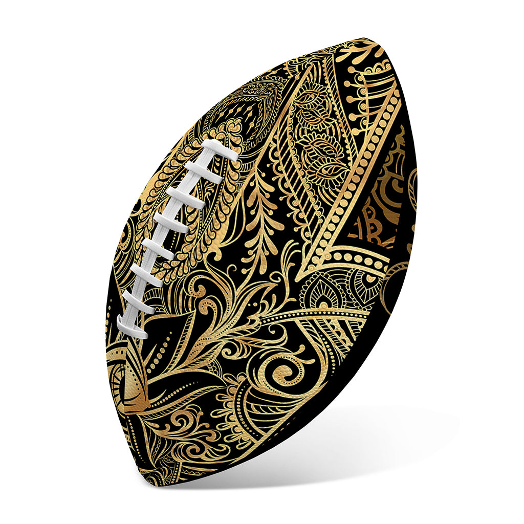 Gold Hamsa Hand Print Rugby Ball
