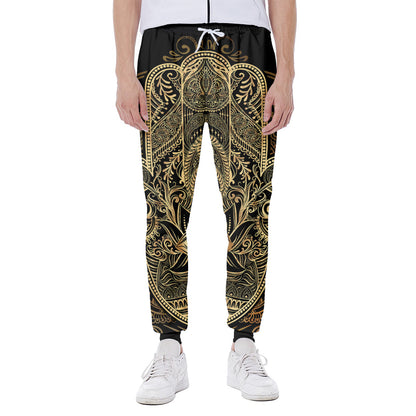 Gold Hamsa Hand Print Scuba Joggers