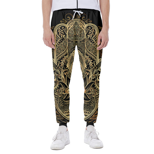 Gold Hamsa Hand Print Scuba Joggers