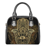 Gold Hamsa Hand Print Shoulder Handbag