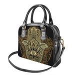 Gold Hamsa Hand Print Shoulder Handbag