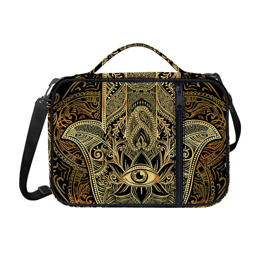 Gold Hamsa Hand Print Shoulder Strap Bible Bag