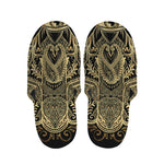 Gold Hamsa Hand Print Slippers
