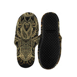 Gold Hamsa Hand Print Slippers