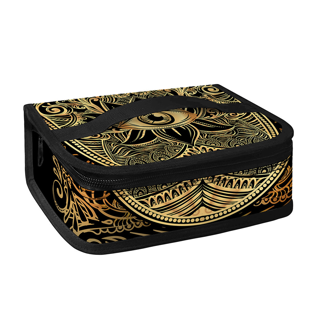 Gold Hamsa Hand Print Small Lunch Bag