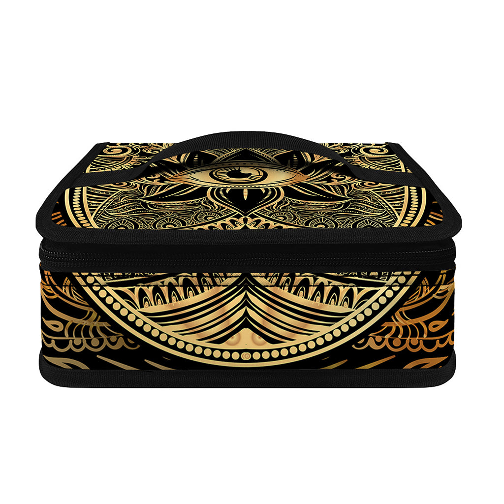 Gold Hamsa Hand Print Small Lunch Bag