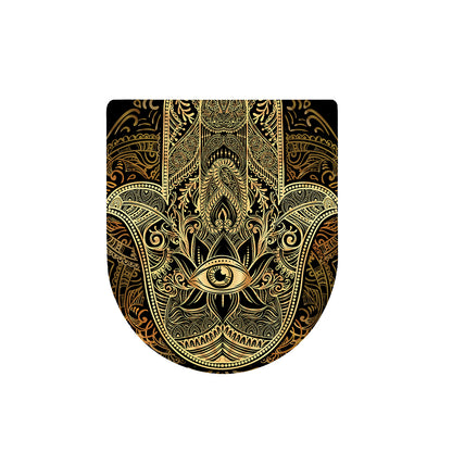 Gold Hamsa Hand Print Toilet Lid Cover